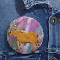 “Legendary Forest Moose No 1” Pin Buttons