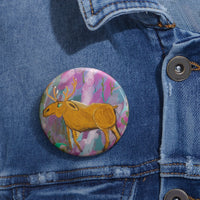 “Legendary Forest Moose No 1” Pin Buttons